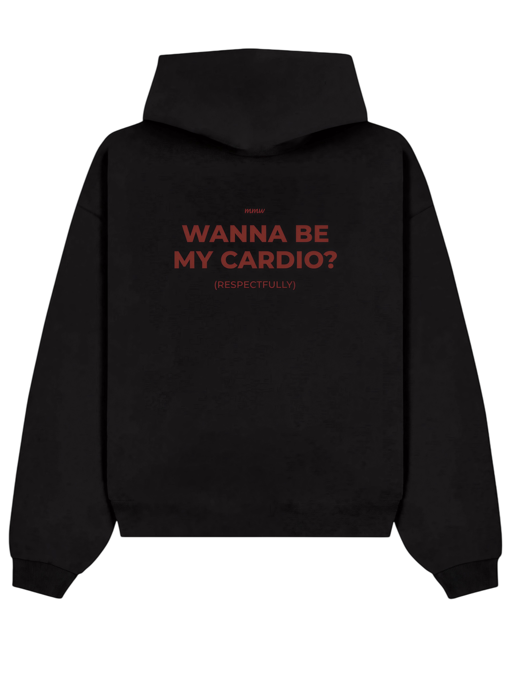 WANNA BE MY CARDIO? Hoodie Dark Red
